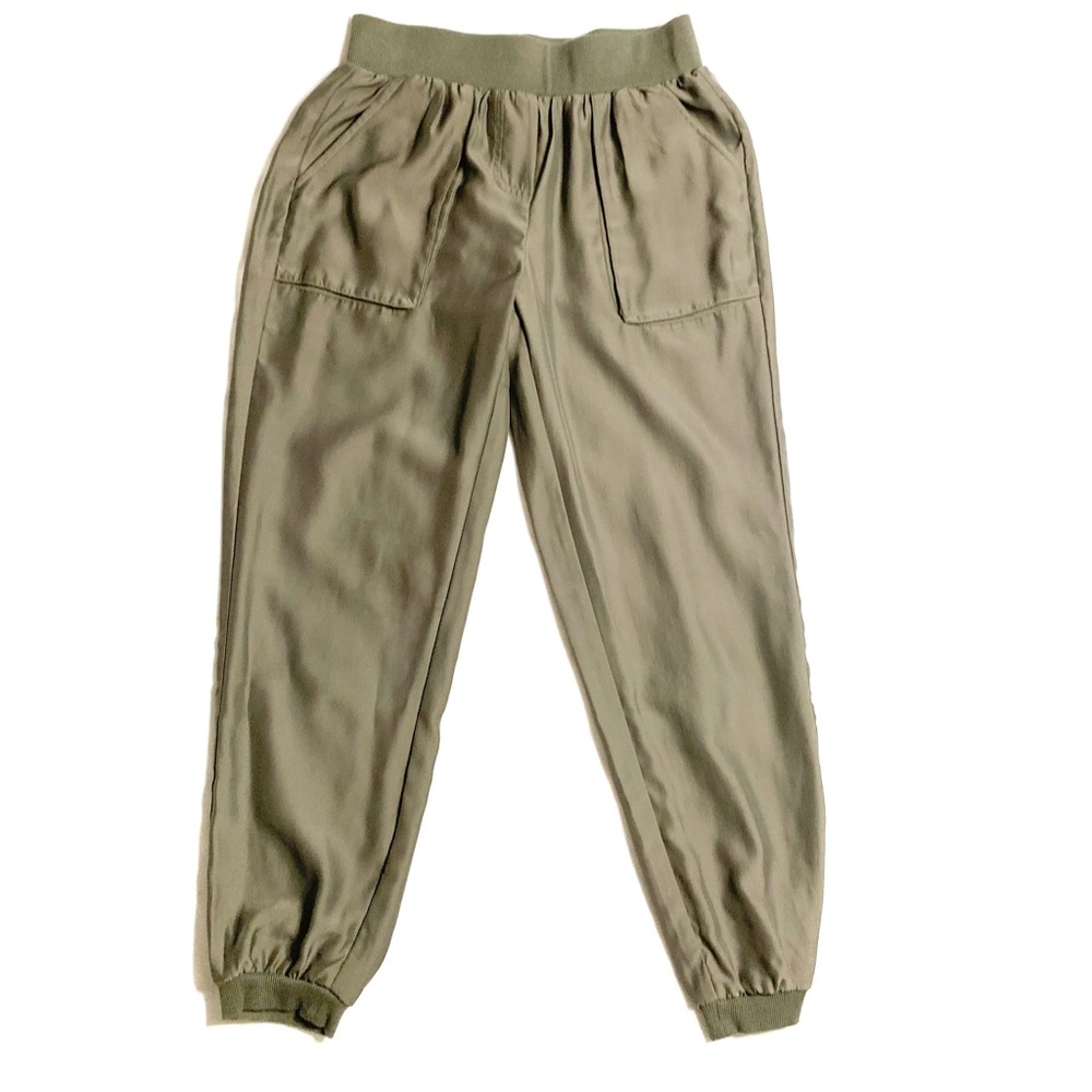 Silence + Noise Soft Gray Cropped Jogger Pants-XS